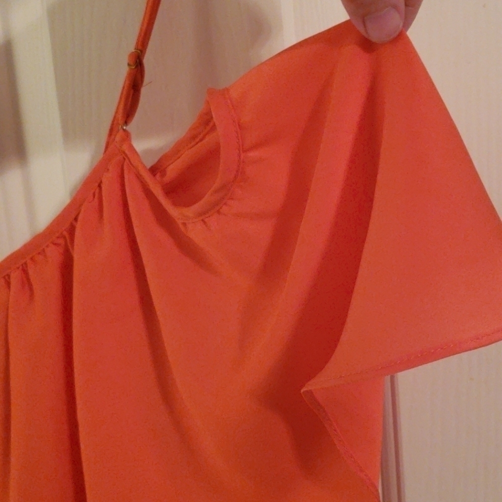 Boston Proper Cold Shoulder Ruffle Top - Picture 6 of 10